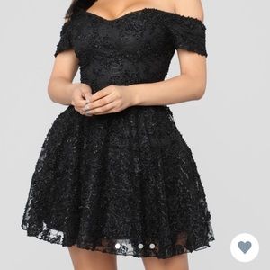 Fashion Nova Britney Rose Dress- black